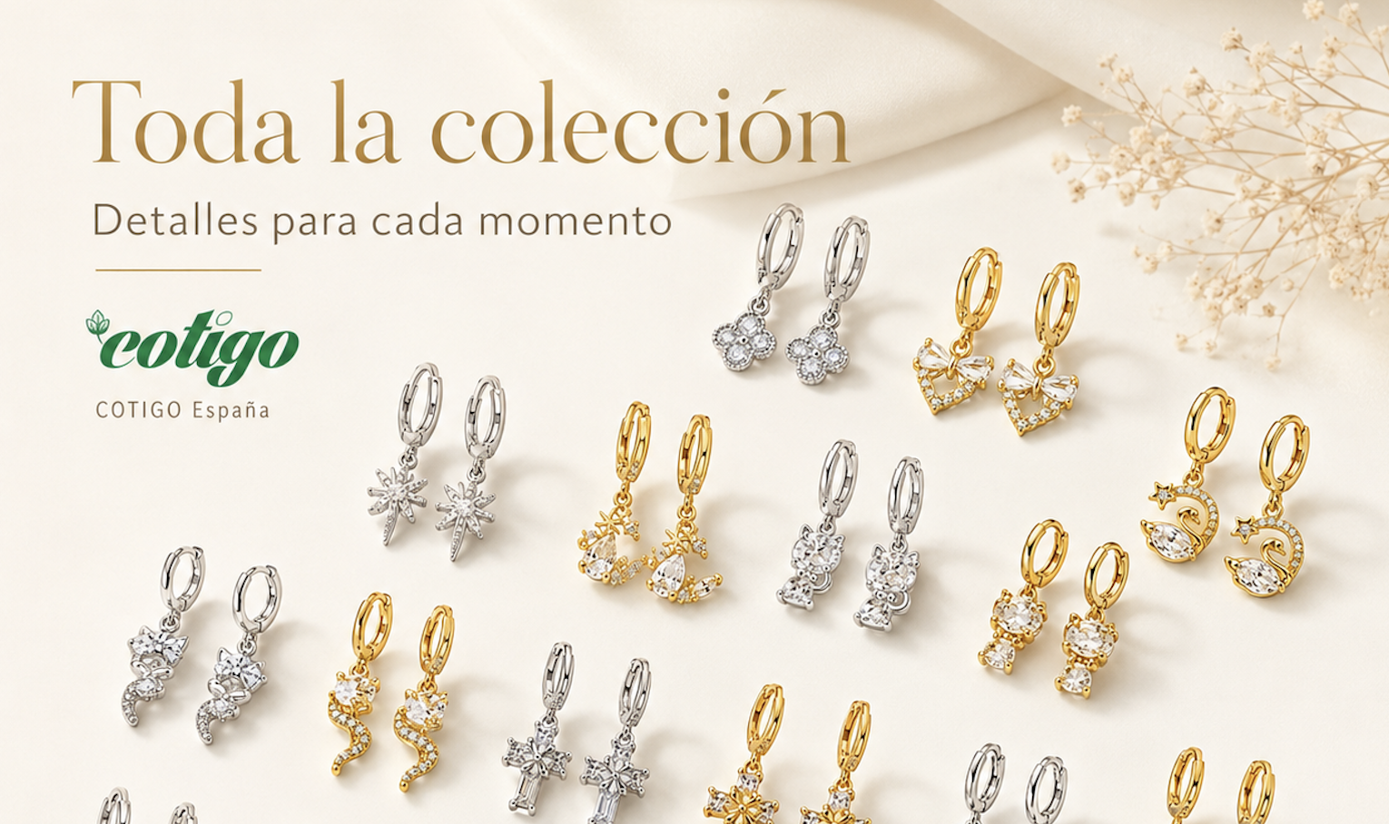Una colección de pendientes con brillo, movimiento y personalidad